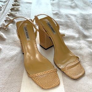 Nude crocodile pattern heels. Worn twice!!